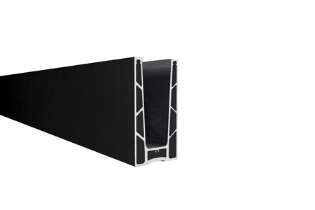 KM500 Alu floor profil New Satin anodized BLACK 5m